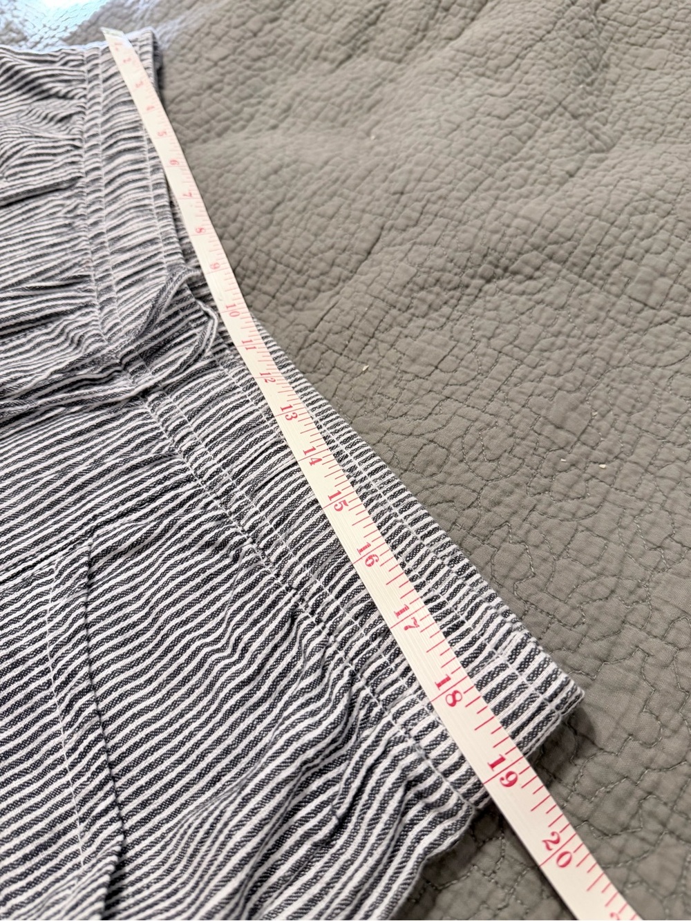 Old Navy Women's Navy and White Stripe Linen-Blend Pants XL Tall - Picture 4 of 7
